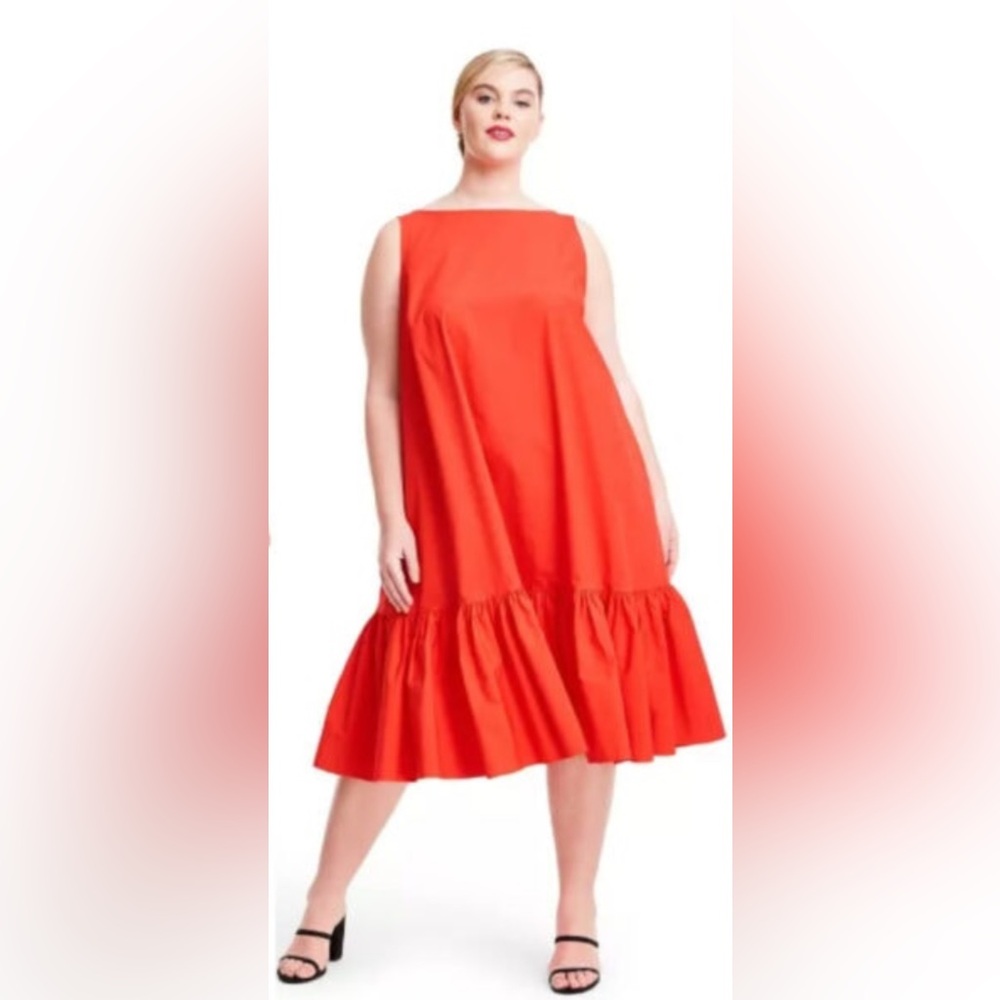 Vibrant Red Sleeveless Dress